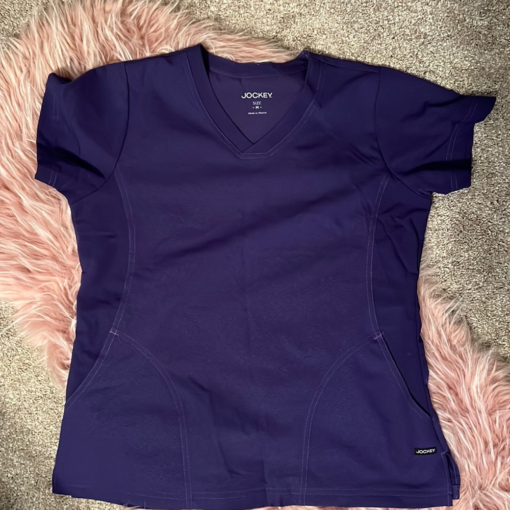 Jockey purple scrub top. Stretchy! Size M.